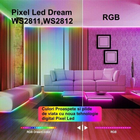 BANDA LED WS2812 DIGITAL PIXEL 5050 RGB 60D-5V / IP65